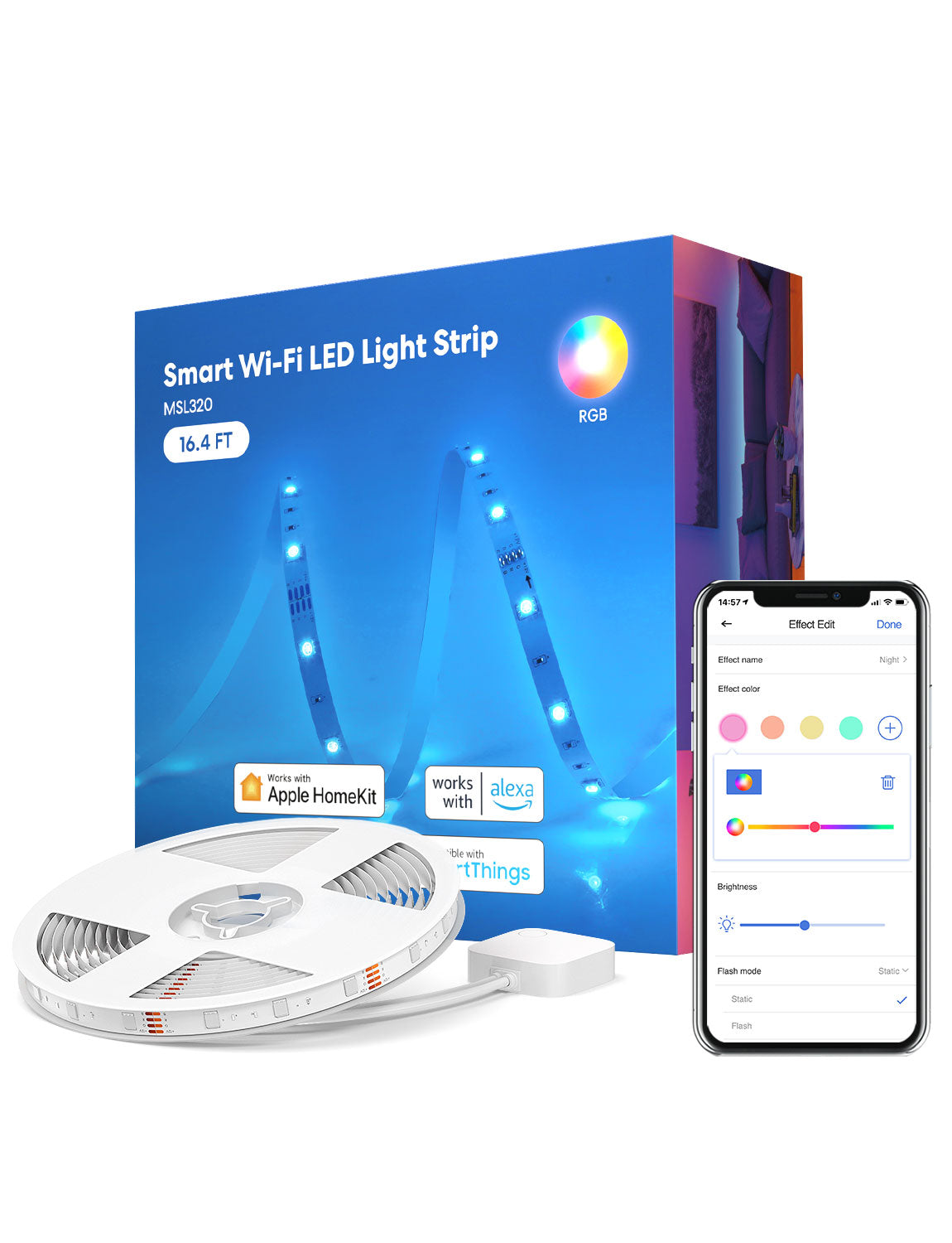 Afscheiden Broer speelgoed Smart 32.8ft LED Strip Lights Works with Apple HomeKit – Meross Official  Store