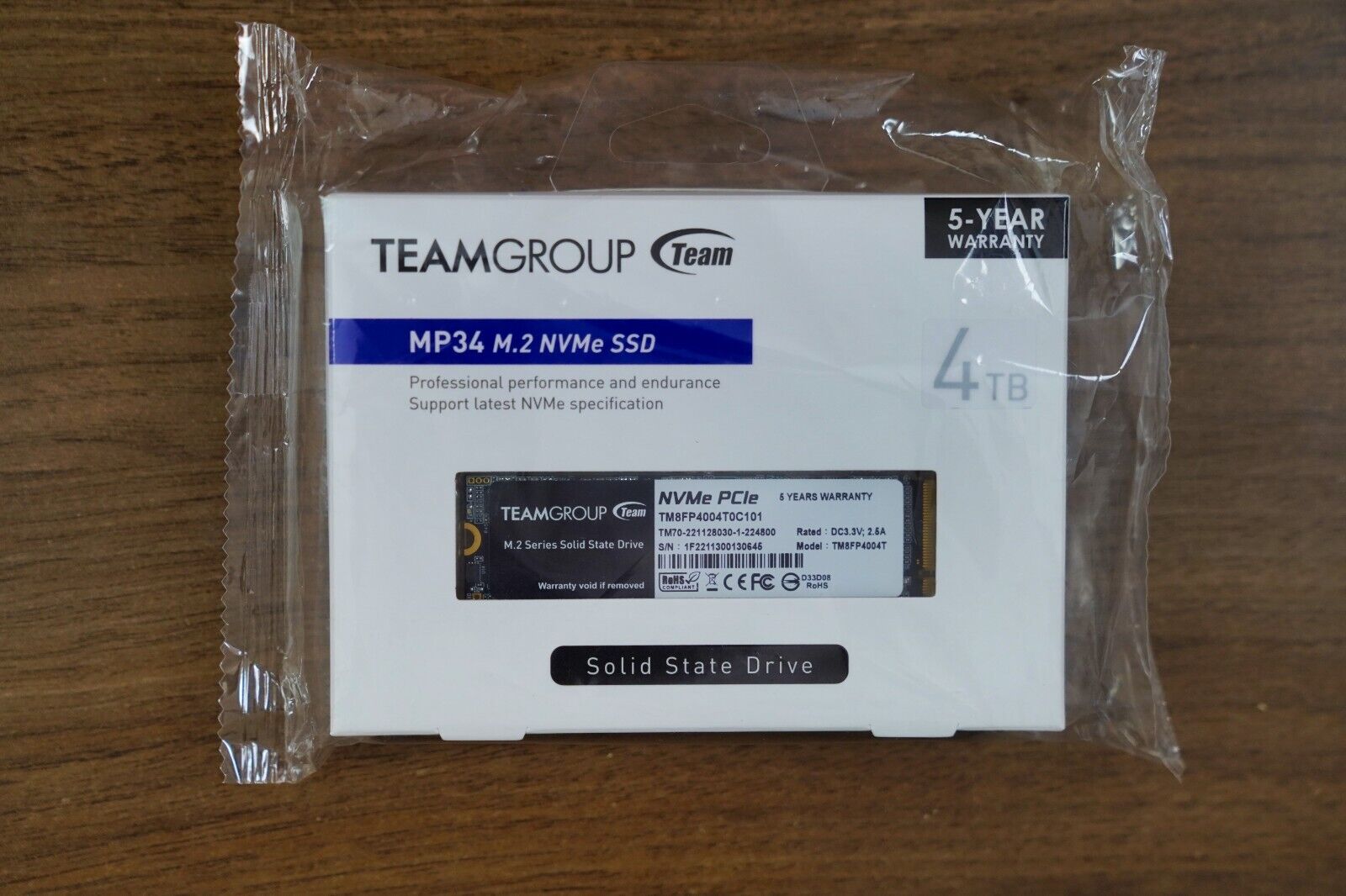 予約中！】 Team M.2 2280 NVMe SSD 4TB MP34シリーズ PC周辺機器