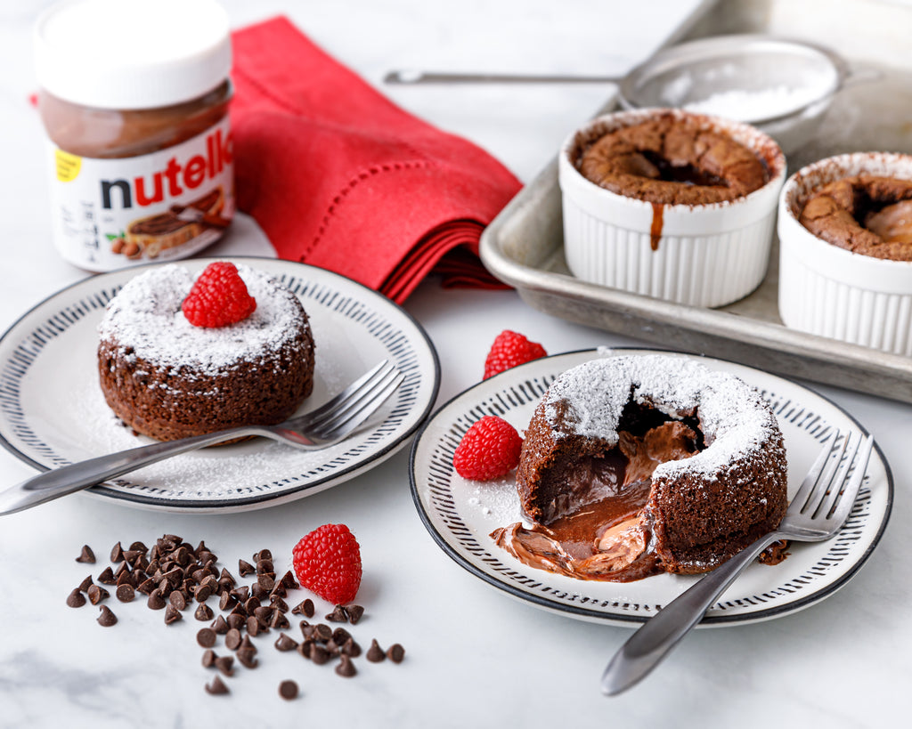 The finished Nutella Lava Cakes