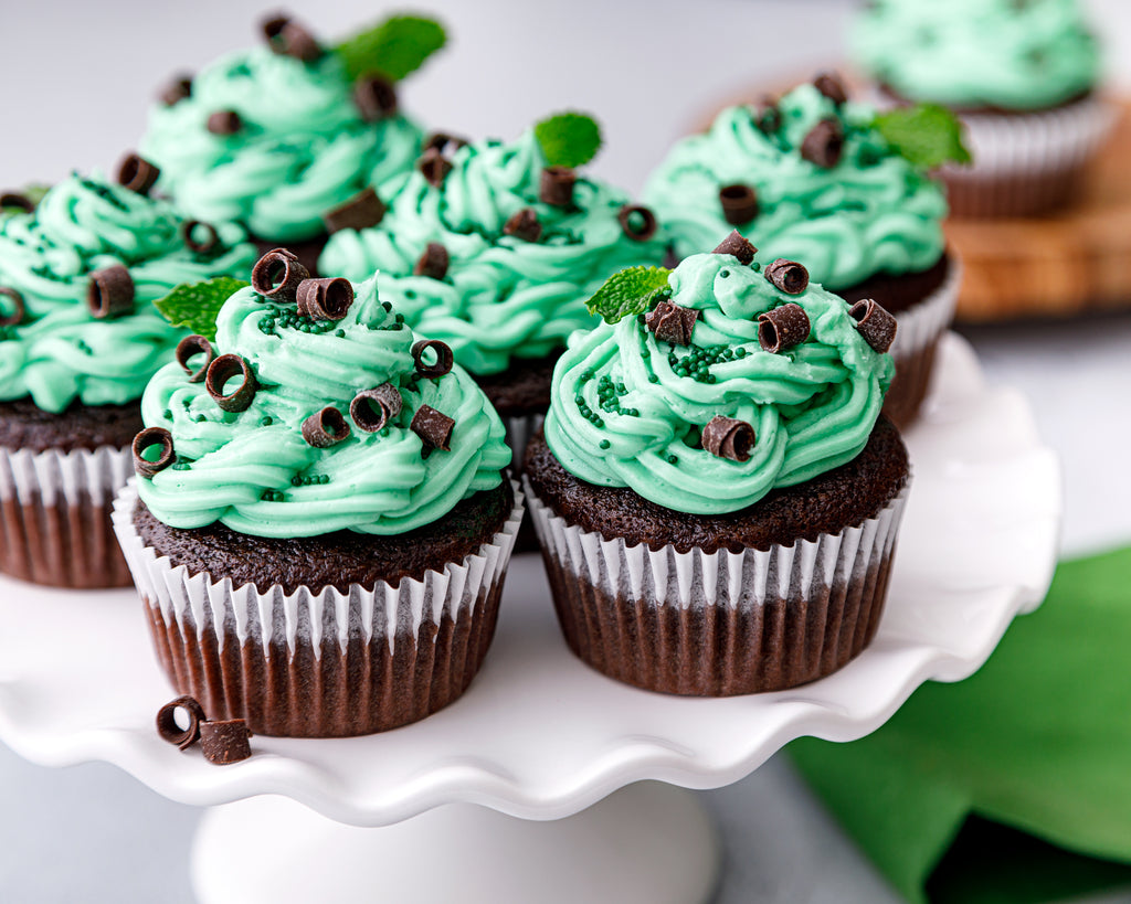 Chocolate Cupcakes with Mint Buttercream Frosting