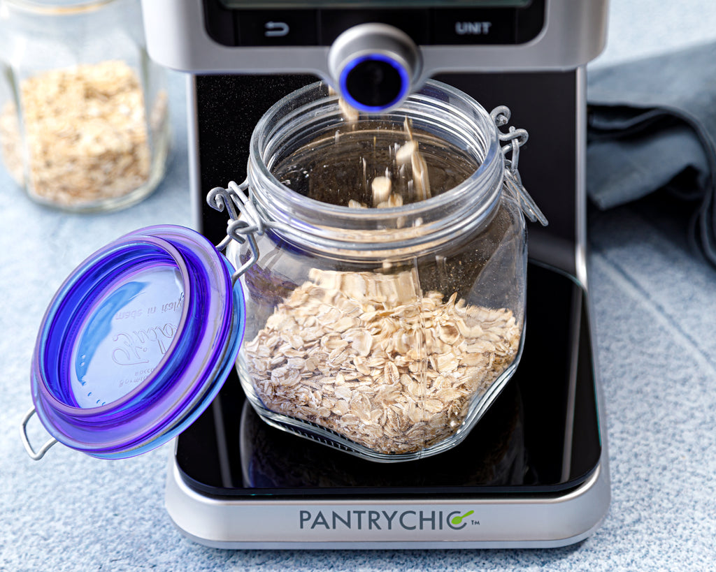 The PantryChic dispensing old-fashioned rolled oats