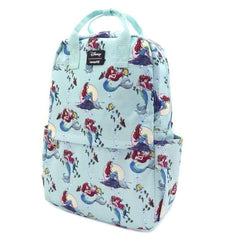 Loungefly Bags Ariel Scenes AOP Nylon Square Backpack