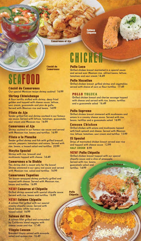 Cancun Mexican Grill Chicken Seafood Page 6