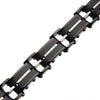 Load image into Gallery viewer, Black Carbon Fiber and Matte Finish ID Link Bracelet