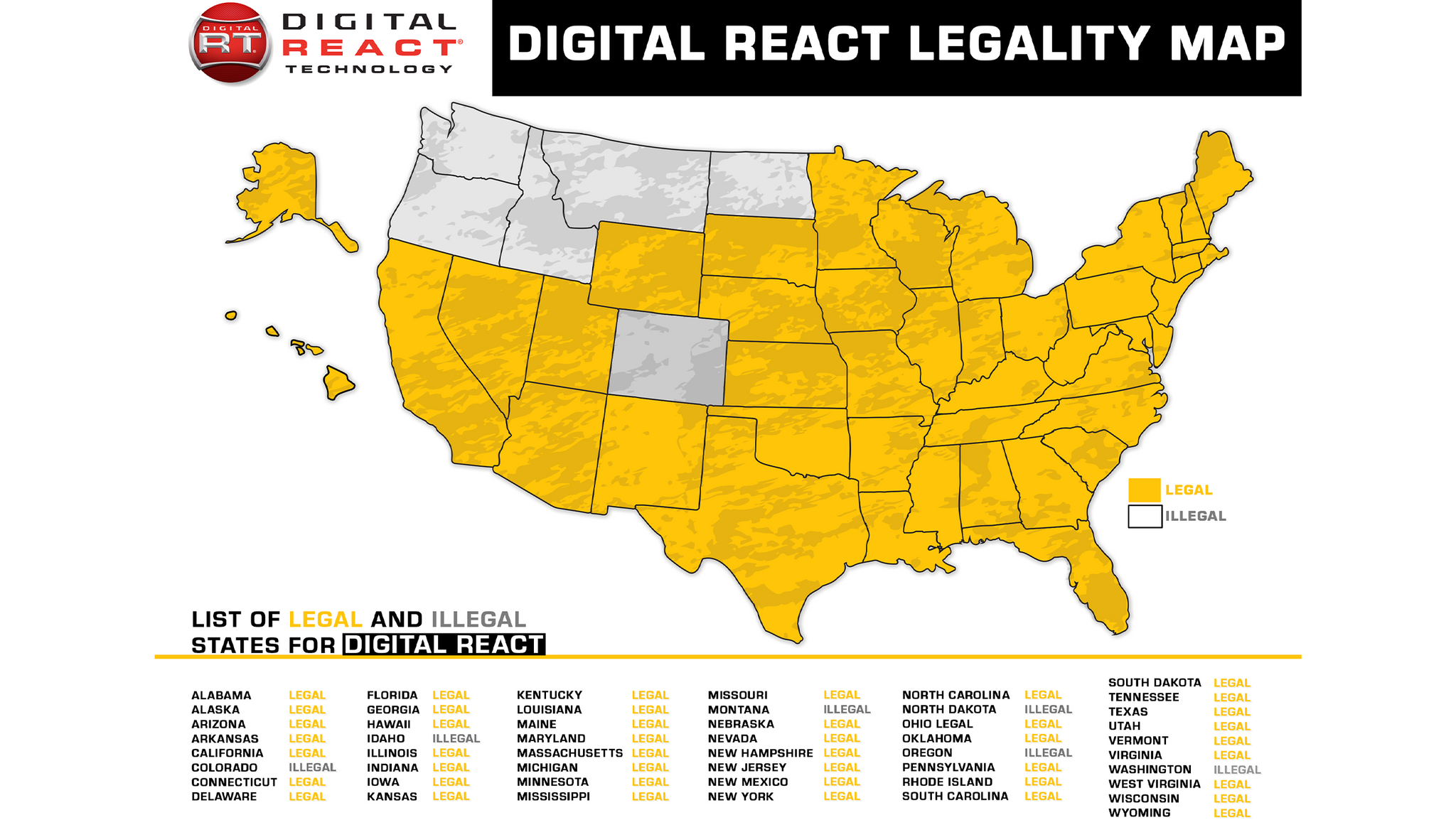 Digital React Sight Legality Map - Trophy Ridge Where is Digital React Legal?
