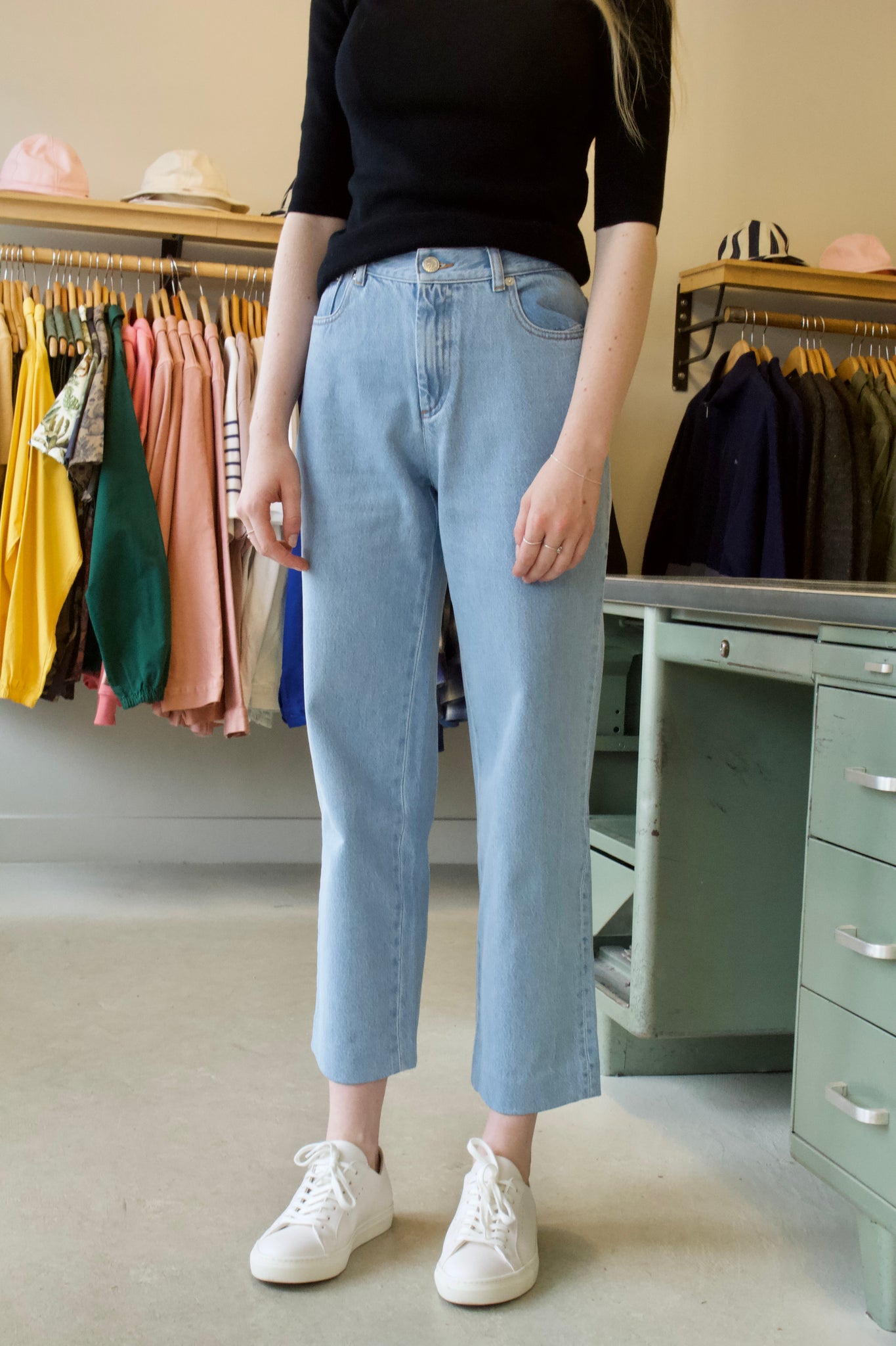 apc light blue jeans