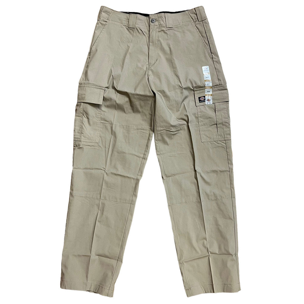 DaviesShop Khaki Cargo Pants Six Pockets Straight Cut Loose Fit