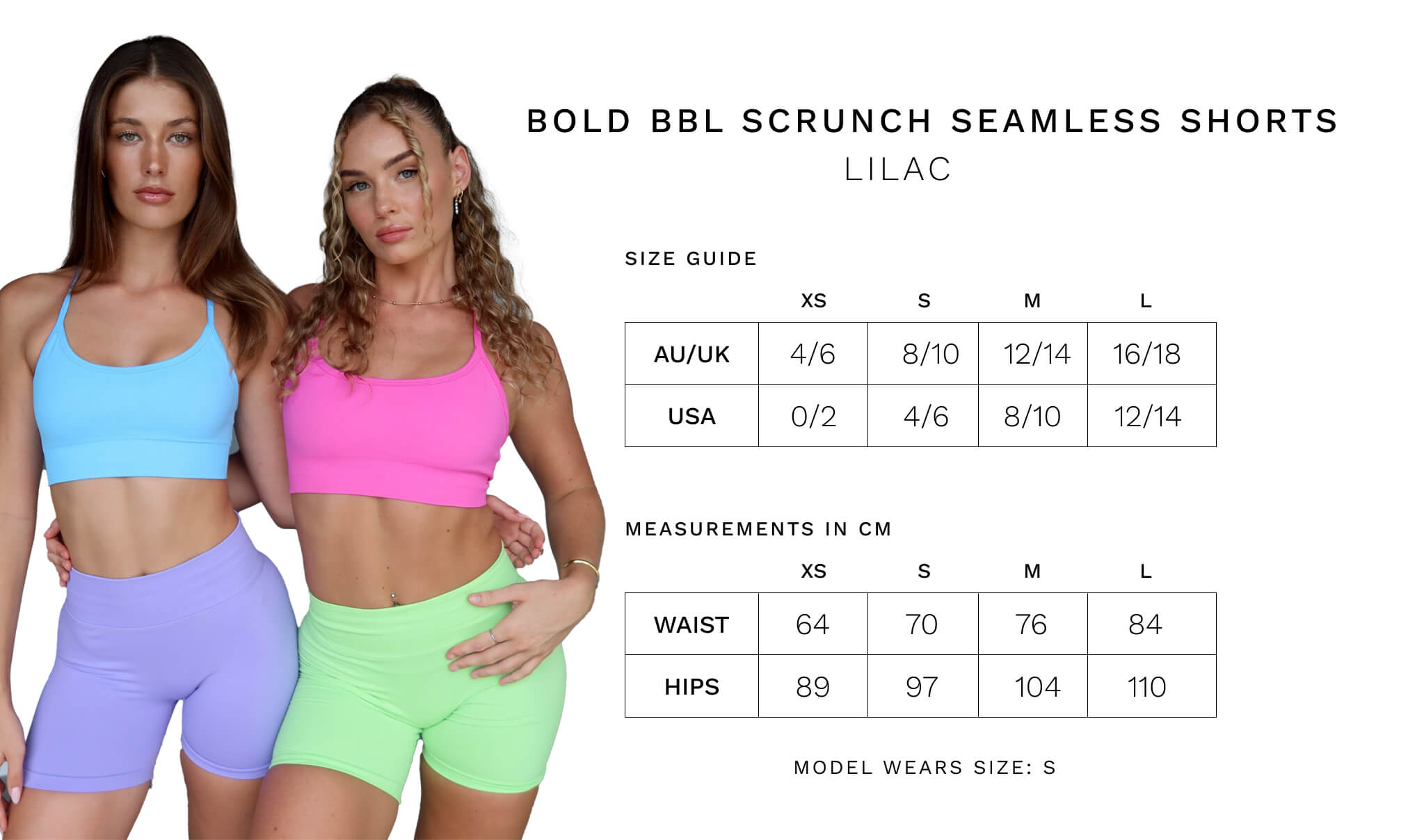 BOLD BBL SCRUNCH SEAMLESS SHORTS - LILAC