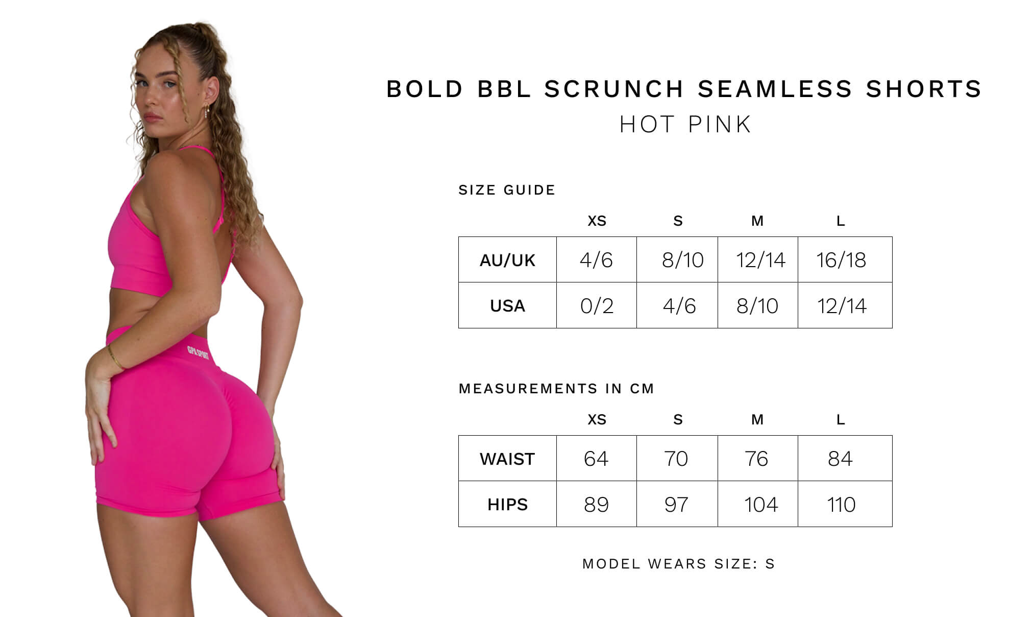 BOLD BBL SCRUNCH SEAMLESS SHORTS  - HOT PINK