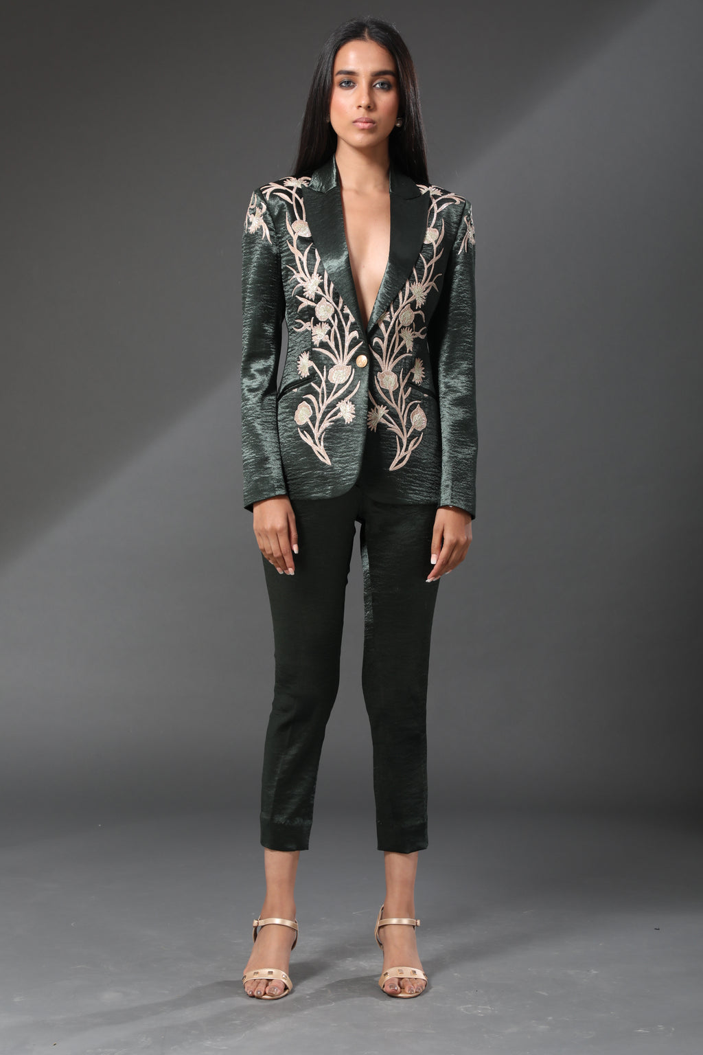 Midnight Botanica Blazer by Em & Shi