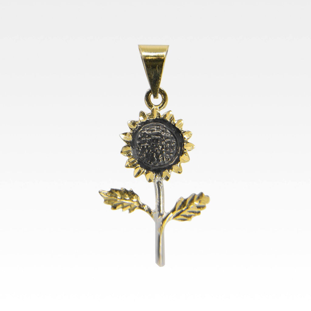 Dije de Girasol Negro de Plata – Vanessa Joyas