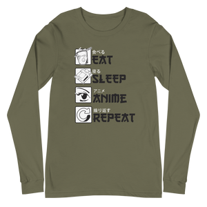 Eat sleep anime repeat vintage tshirt design Vector Image