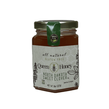 Load image into Gallery viewer, Queen Honey North Dakota Sweet Clover 8oz Jar
