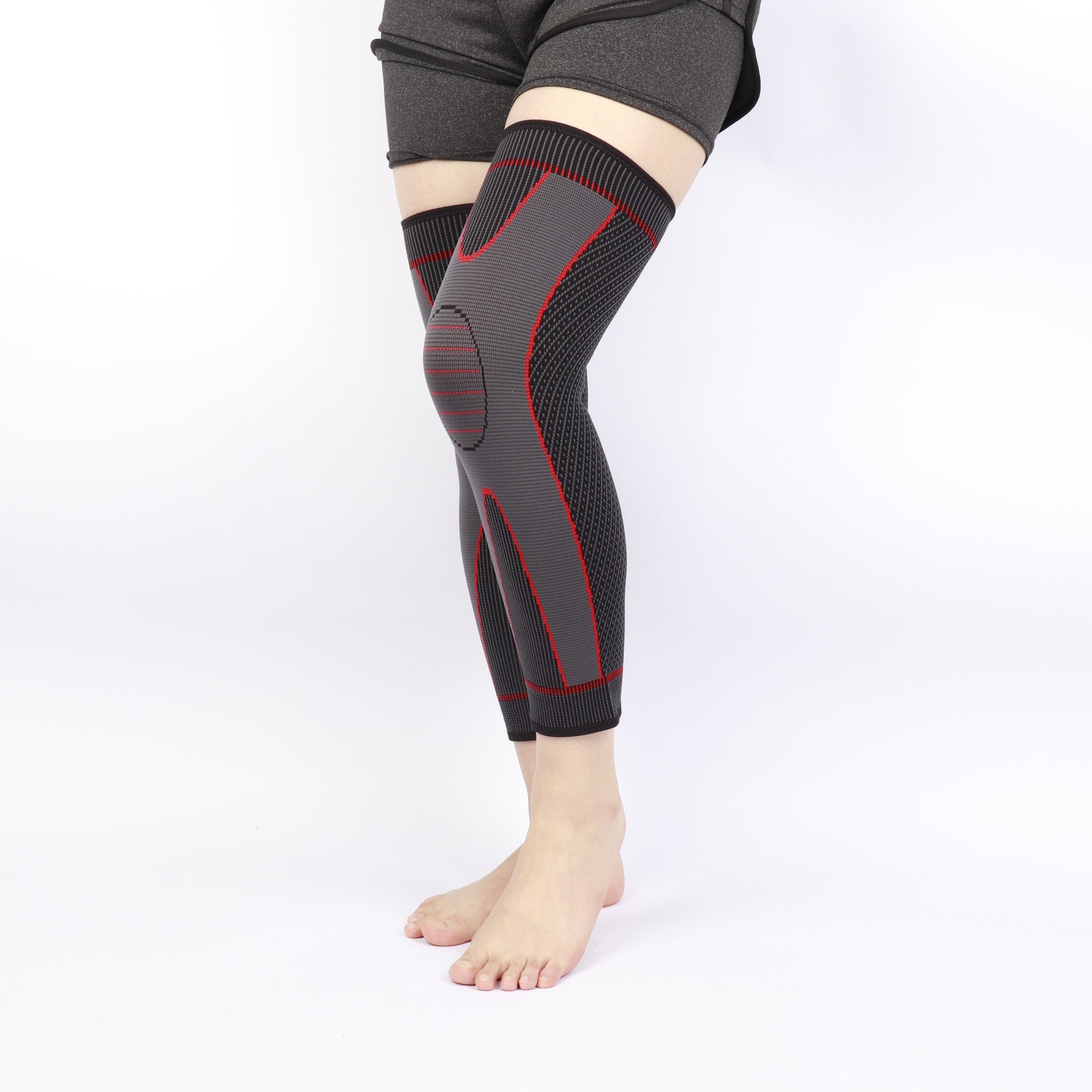 Long Compression Leg Sleeve & Knee Support Stabilizer Brace – Brace ...