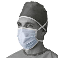 Level 1 Face Masks | Surgical with Ties, 3-Ply (Blue) | Medline (50/box or 300/case)