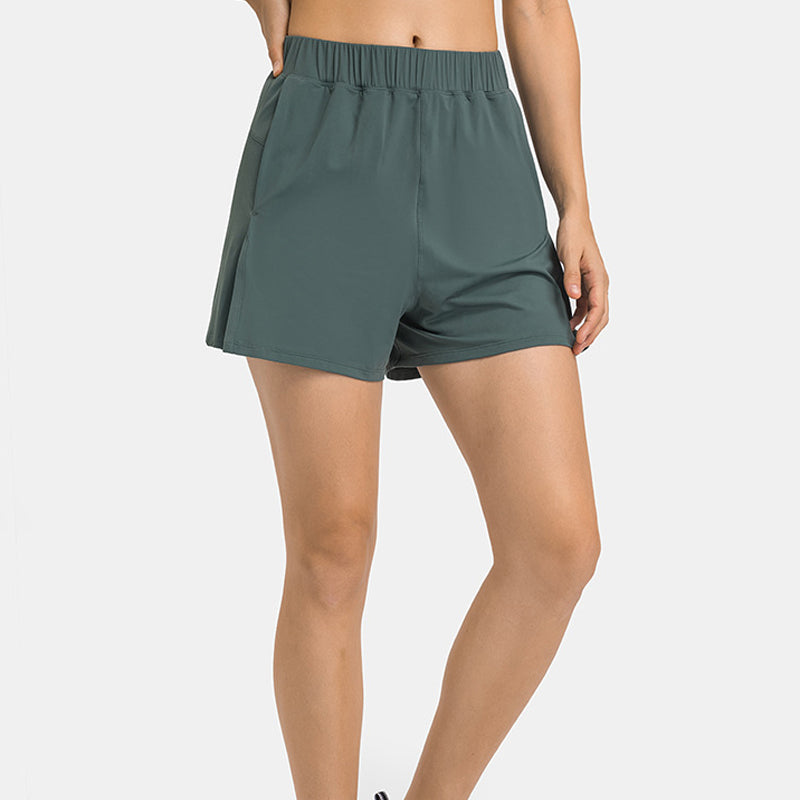 Nordic-wellness Loose Fit Shorts - Dusty Green - S
