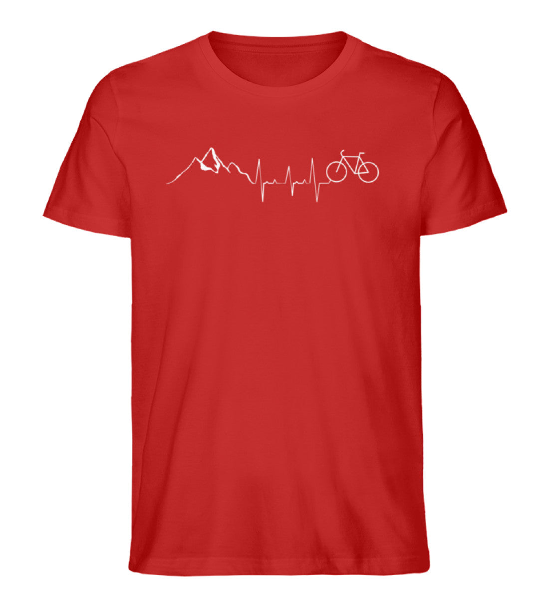 Ripples skrivebord Ikke moderigtigt Heartbeat mountains and bicycle - Økologisk T-shirt til mænd' | At bestille  – BERGLUST