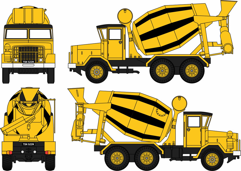 76ACM002 Yellow and Black AEC690 Cement Mixer