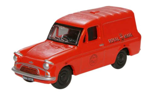 commercial Ford Anglia model car in red paint scheme