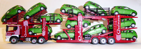 76SCT Oxford Diecast loaded car transporter