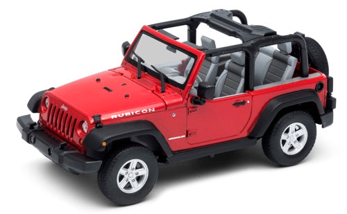 Welly Jeep Wrangler Rubicon - Convertible Red 1:24 Scale — Oxford Diecast