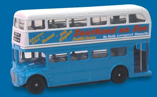 Blue White Bus Scale Model Southend Corporation Toy 3 -  Portugal