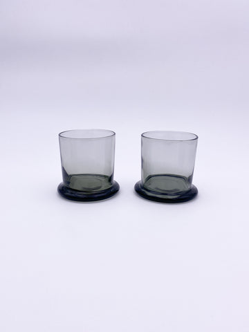 Set of 2 Smoke Grey Whiskey Glasses