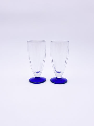 Stemless Martini Glasses with Cobalt Blue Bases, Set of 6 – The Standing  Rabbit