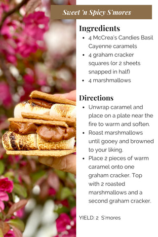 Sweet and Spicy S'Mores Recipe Using Basil Cayenne Caramel