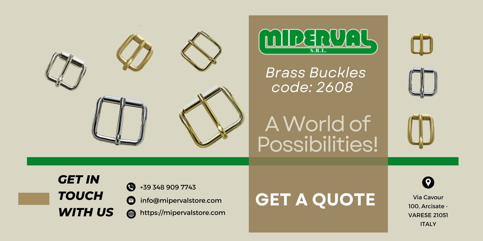 Brass buckles 2608 by Miperval