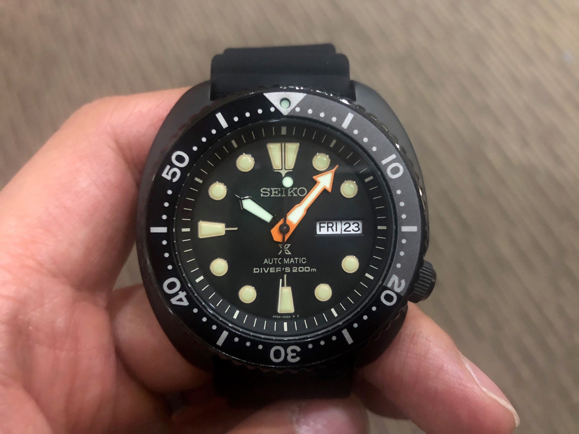 SOLD- Seiko Prospex Diver Black Turtle SRPC49K1 / SRPC49 | The Time Co.