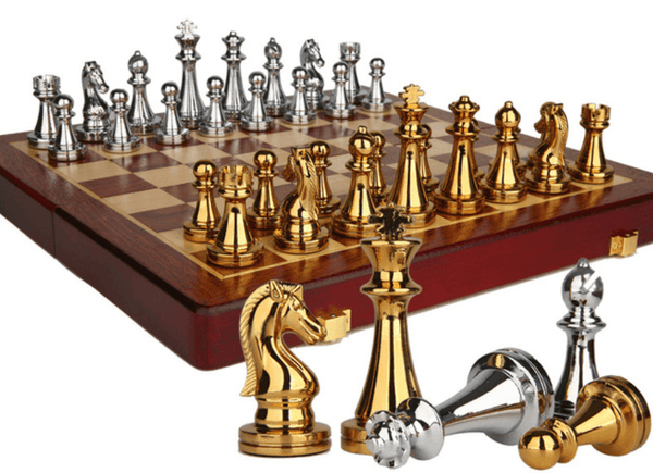 The Medieval Luxury Metal Chess Pieces Alloy Zinc 3.25 King