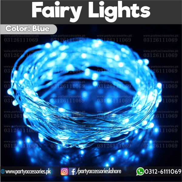 Blue Fairy Lights Strings electric LED plug in strings for wall ...