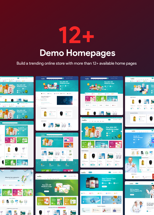 12+ Homepages for Medicine and Pharmacy store