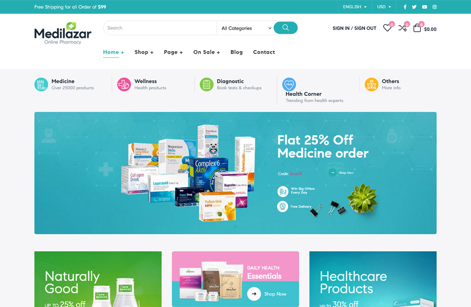 Leo Medilazar Medical And Healthcare Prestashop Theme