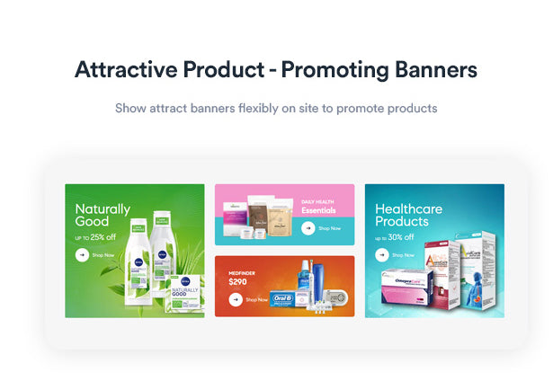 Attractive Product - Promoting Banners Show attract banners flexibly on site to promote products