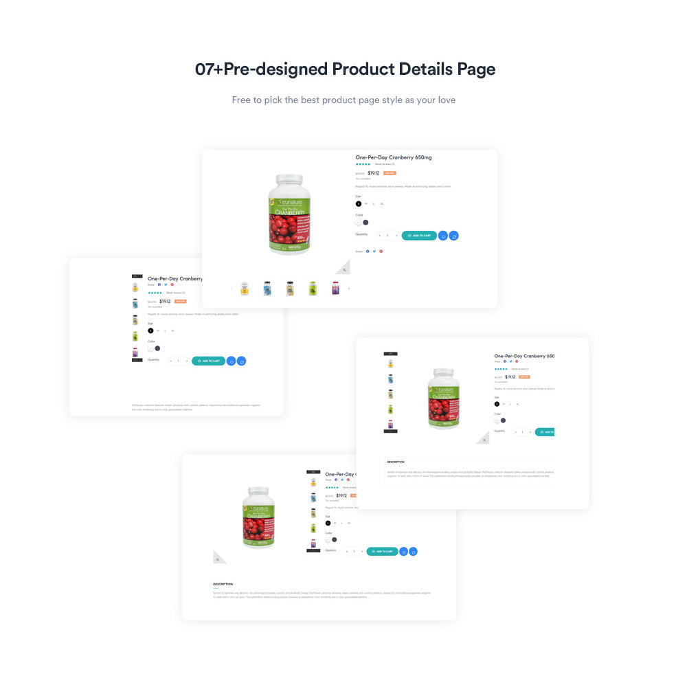 07+Pre-designed Product Details PageFree to pick the best product page style as your love 