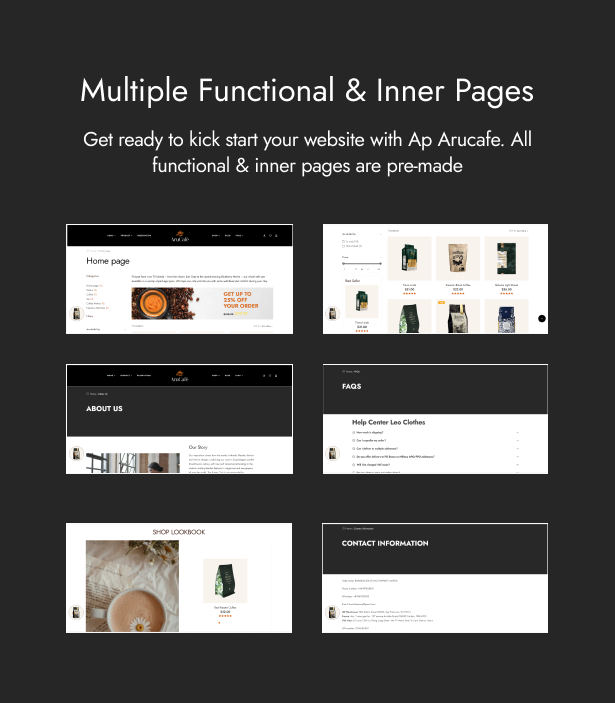 Multiple functional & inner pages