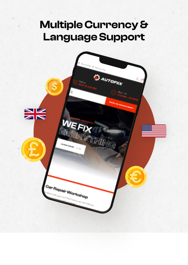 Multiple Currency & Language Support