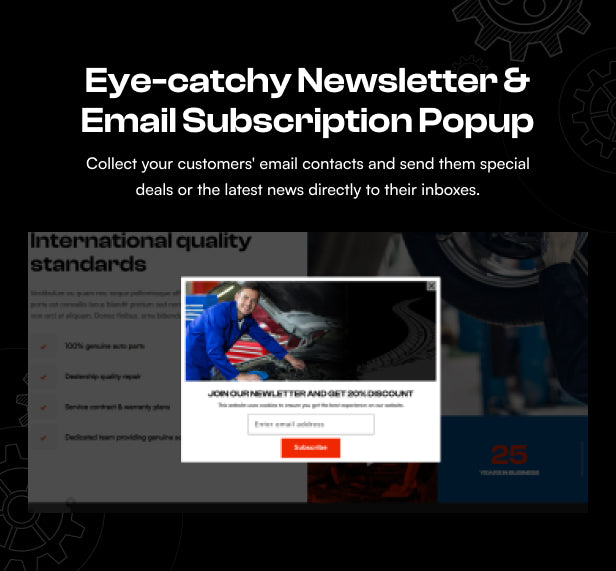 Eye-catchy Newsletter & Email Subscription Popup