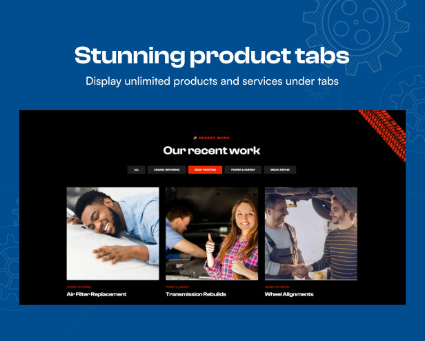 Stunning product tabs