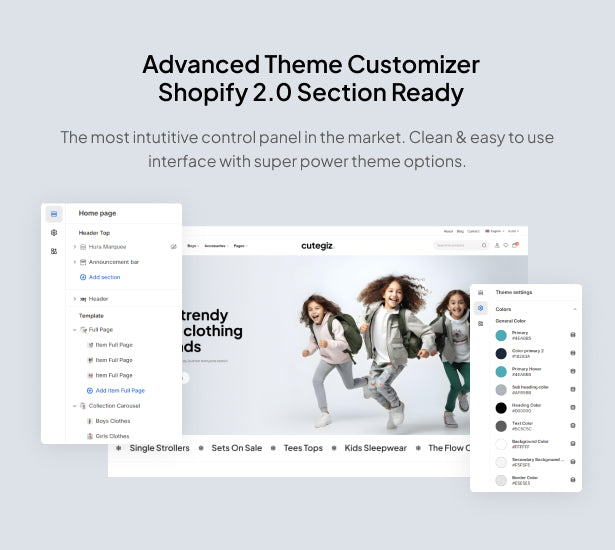 Advanced theme customizer