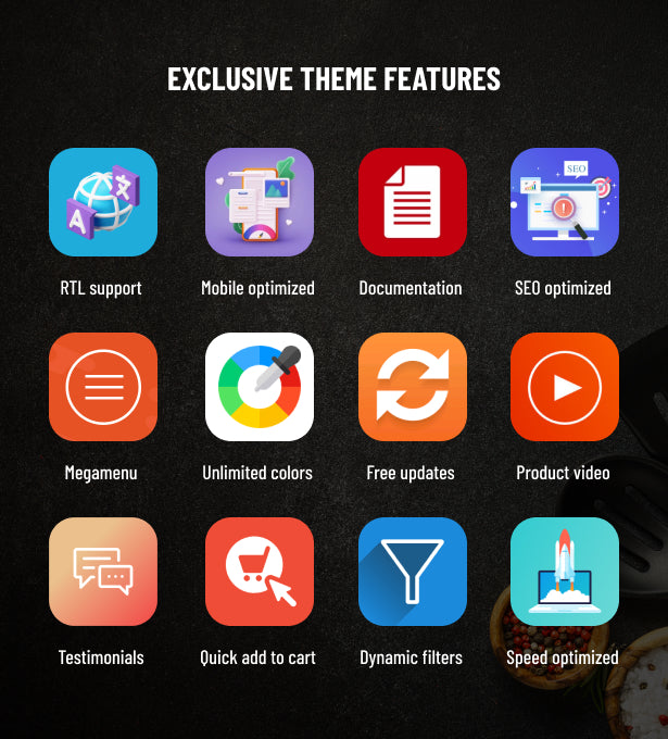 Exclusive theme features