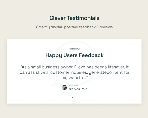 Clever Testimonials