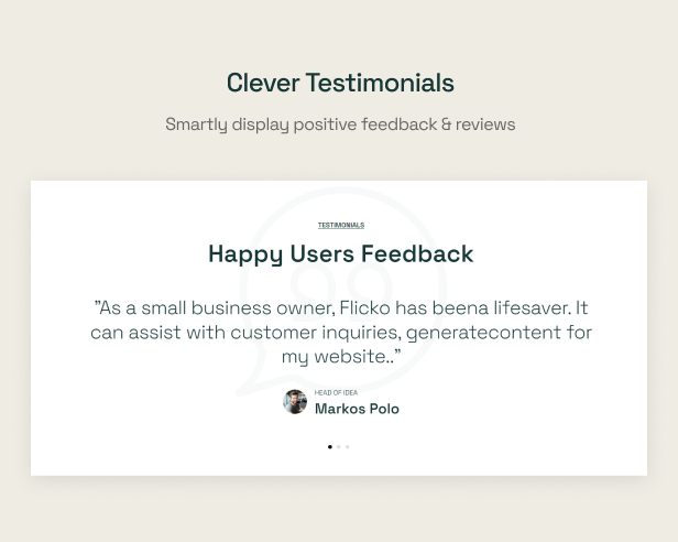 Clever Testimonials