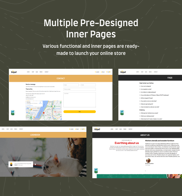 Multiple Pre-designed Inner Pages