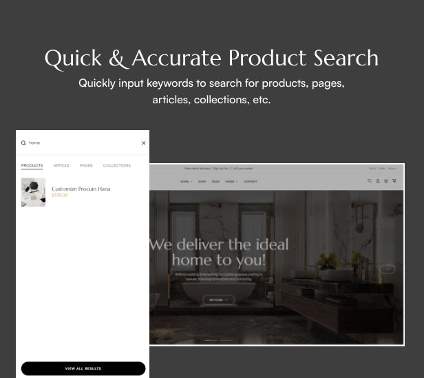 Quick and accurate product search