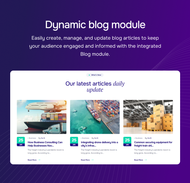 Dynamic blog module