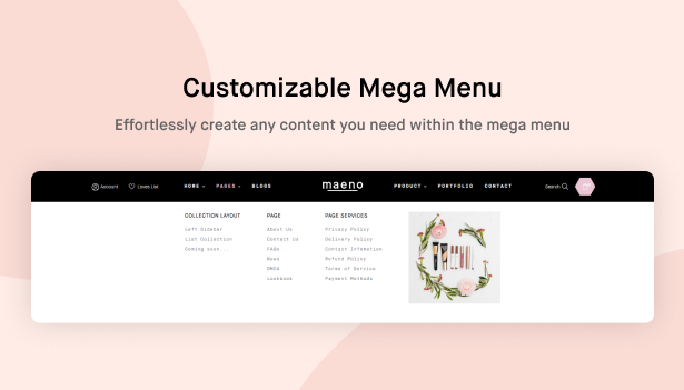 Customizable Mega Menu