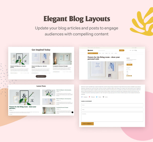 Elegant blog layouts